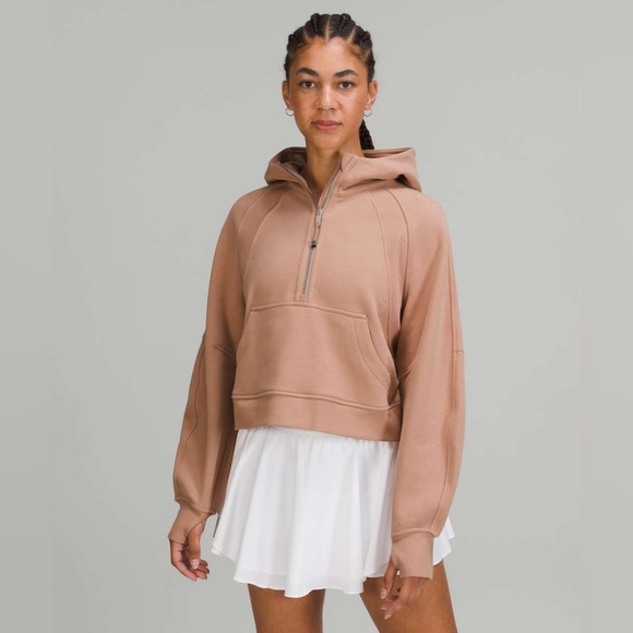 lululemon athletica Tops - SOLD Lululemon Scuba Oversized Half-Zip Hoodie in Pink Clay Size XS/S